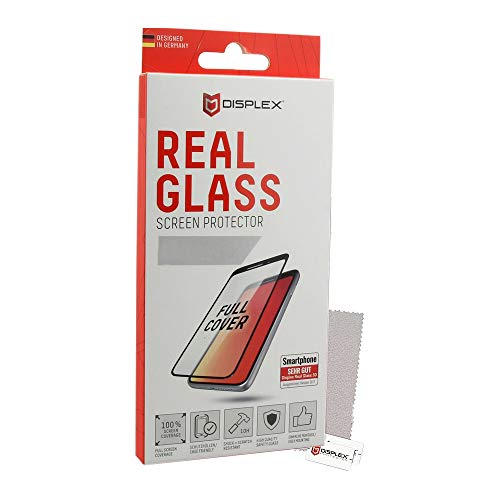 Displex Full Cover Schutzglas (10H) für Apple iPhone X/XS/11 Pro, Eco-Montagerahmen, volle Displayabdeckung, Tempered Glas, kratzer-resistente Schutzfolie, hüllenfreundlich von Displex
