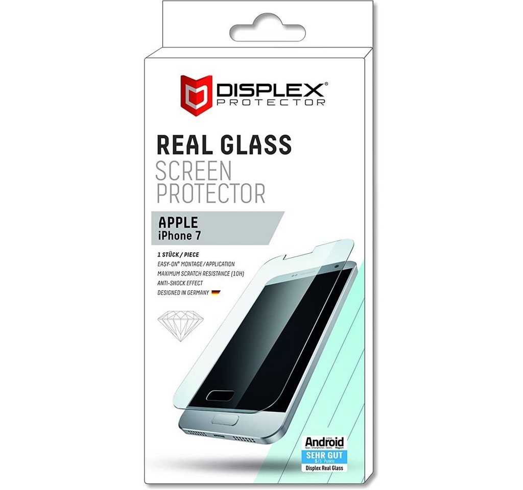 Displex Handyhülle Real Glass iPhone 6/7/8 clear Displayschutzglass von Displex