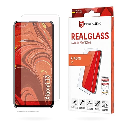 Displex Panzerglas 2D/ Clear (10H) für Xiaomi 13, Eco-Montagerahmen, Tempered Glas, kratzer-resistente Schutzfolie, hüllenfreundlich von Displex