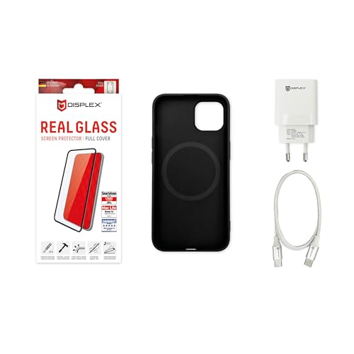 Displex Premium Starterset für iPhone 15 Plus- Hochwertige Silikonhülle mit MagSafe-Kompatibilität- Displayglas in 10H Qualität mit Montagerahmen- inkl. Schnellladegerät und USB-C-Kabel Displex Premium Starterset für iPhone 15 Plus- Hochwertige Silikonhülle mit MagSafe-Kompatibilität- Displayglas in 10H Qualität mit Montagerahmen- inkl. Schnellladegerät und USB-C-Kabel von Displex