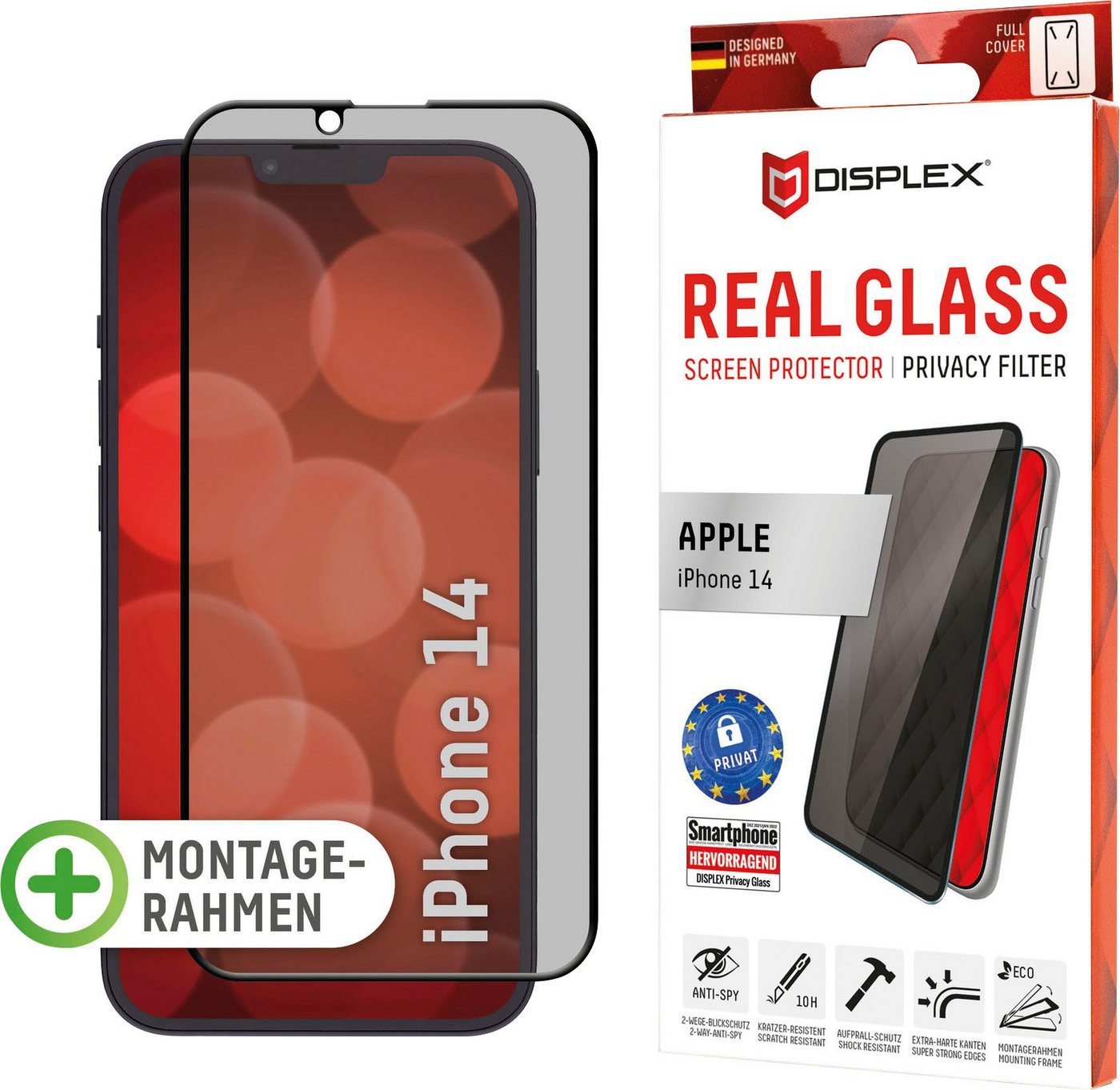 Displex Privacy Glass FC - iPhone 14, Displayschutzglas von Displex