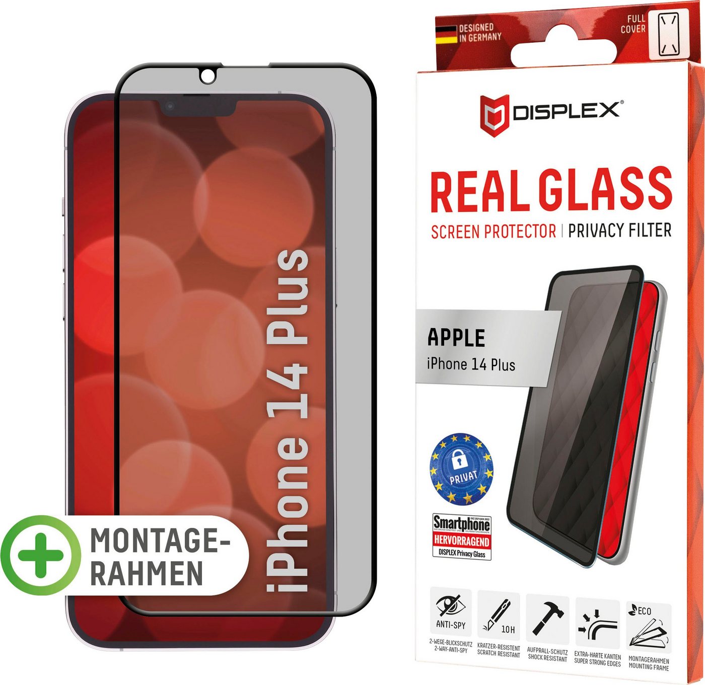 Displex Privacy Glass FC - iPhone 14 Plus, Displayschutzglas von Displex