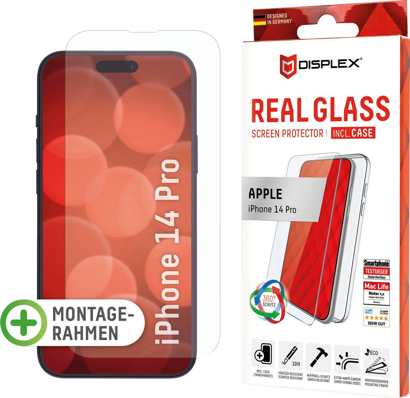 Displex Displayschutzglas Real Glass + Case - iPhone 14 Pro für iPhone 14 Pro Displex Displayschutzglas Real Glass + Case - iPhone 14 Pro für iPhone 14 Pro von Displex