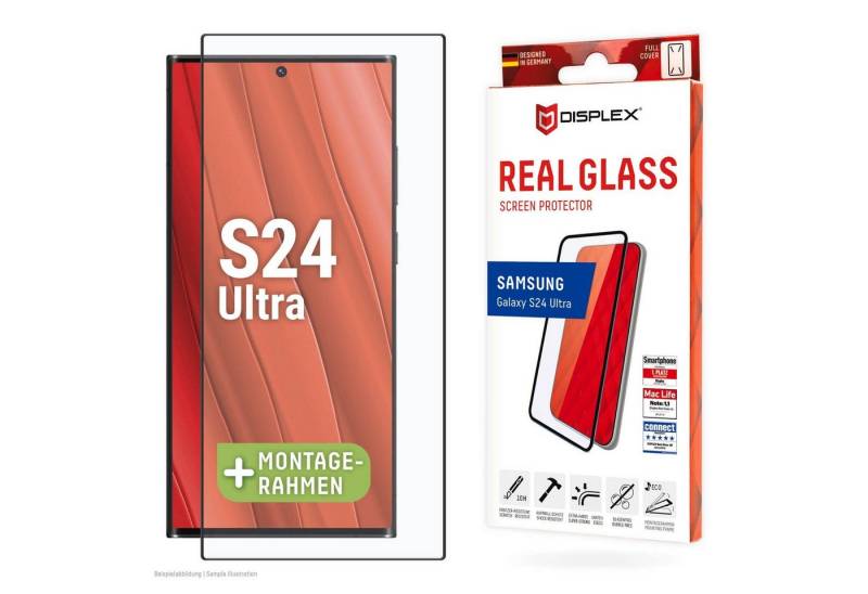 Displex Real Glass FC für Samsung Galaxy S24 Ultra, Displayschutzglas, Displayschutzfolie Displayschutz kratzer-resistent 10H splitterfest von Displex