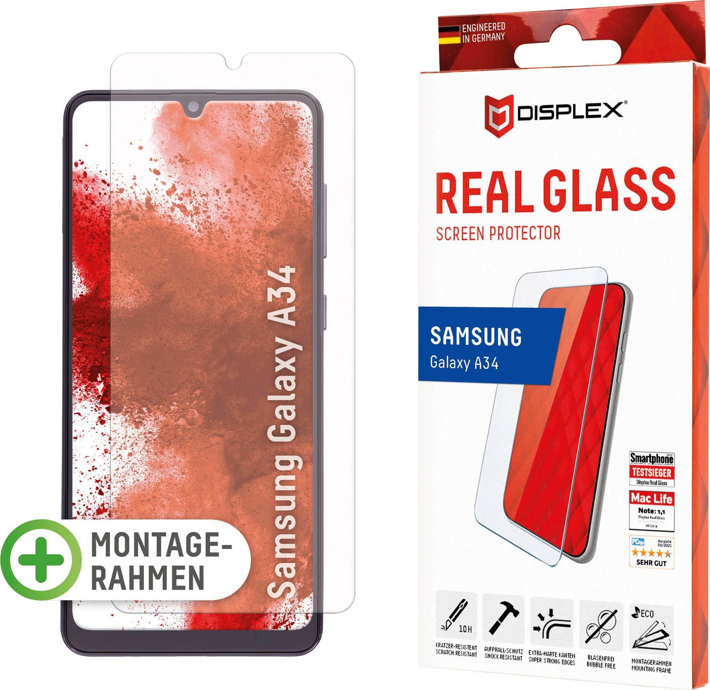 Displex Real Glass Samsung Galaxy A34 5G für Samsung Galaxy A34 5G, Displayschutzfolie von Displex
