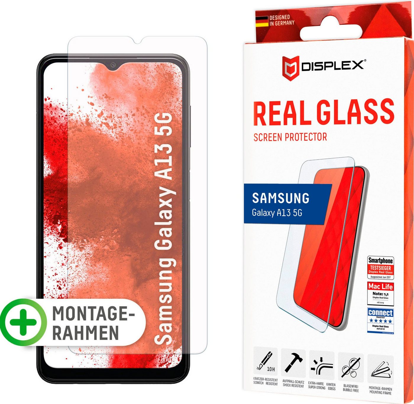 Displex Real Glass für Samsung Galaxy A13 5G, Displayschutzglas, 1 Stück von Displex