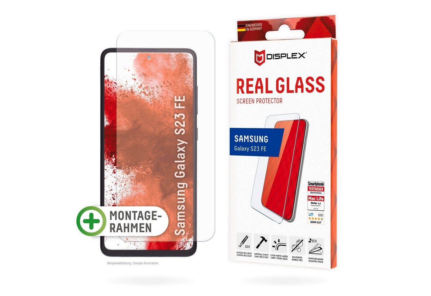 Displex Real Glass für Samsung Galaxy S23 FE, Displayschutzglas, Schutzglas von Displex