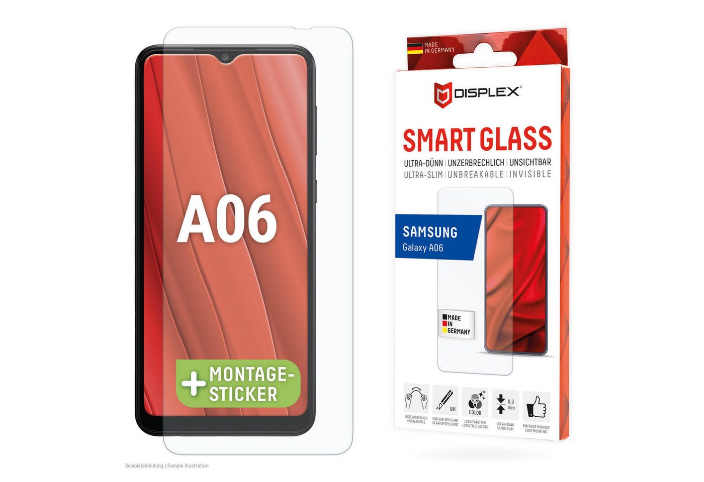 Displex Smartphone-Hülle DISPLEX Smart Glass für Samsung Galaxy A06 Displex Smartphone-Hülle DISPLEX Smart Glass für Samsung Galaxy A06 von Displex