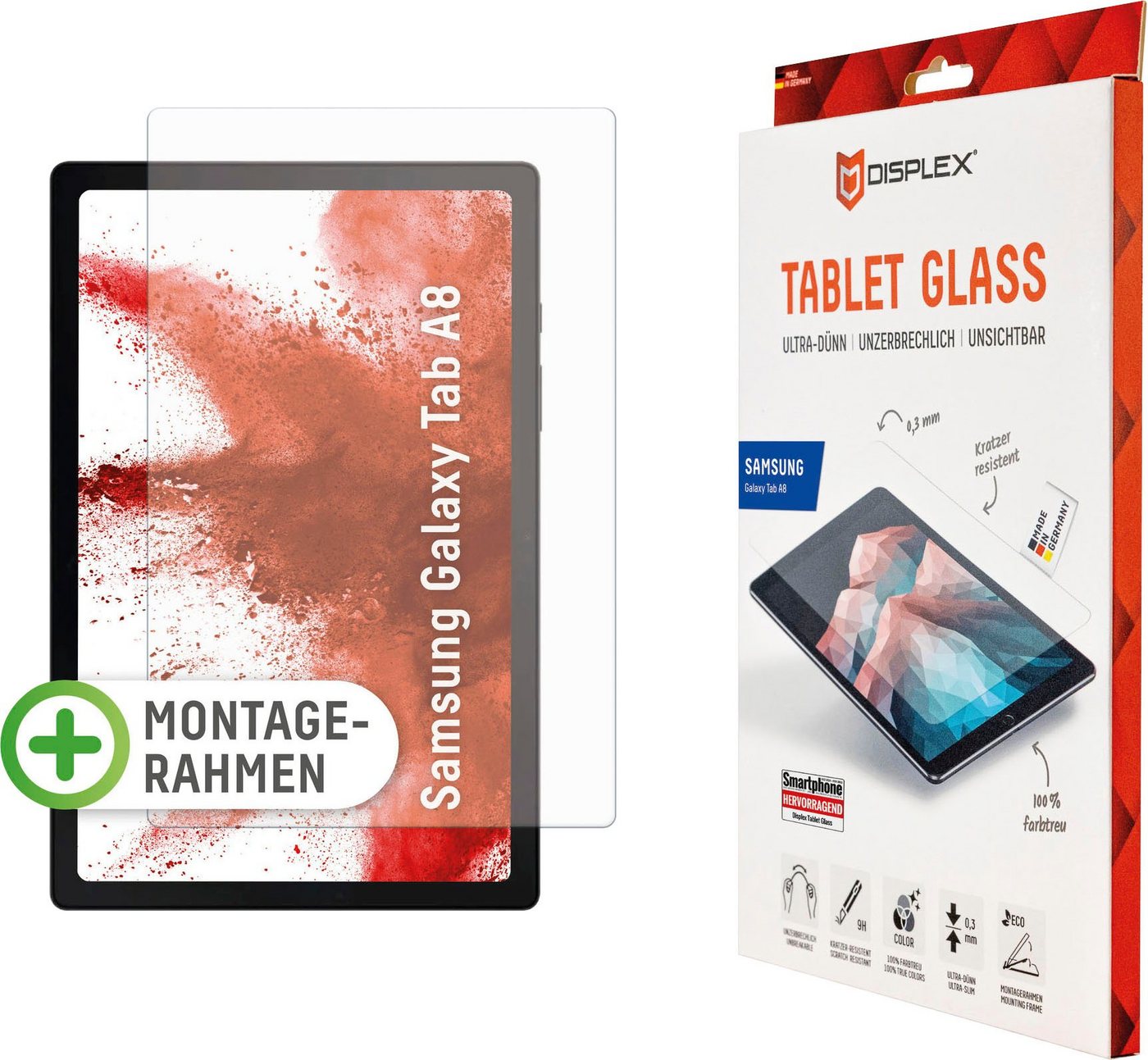 Displex Tablet Glass - Samsung Galaxy Tab A8, Displayschutzglas von Displex