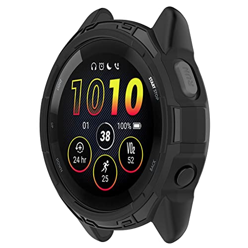 Disscool Schutzhülle kompatibel mit Garmin Forerunner 265, weiche TPU-Schutzhüllen für Smartwatch-Zubehör (schwarz) von Disscool