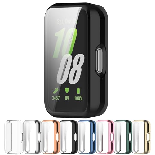 Disscool Schutzhülle kompatibel mit Samsung Galaxy Fit3 (SM-R390), Smartwatch, weich, Anti-Drop-PC-Ersatzhüllen, Uhrenzubehör (schwarz) von Disscool