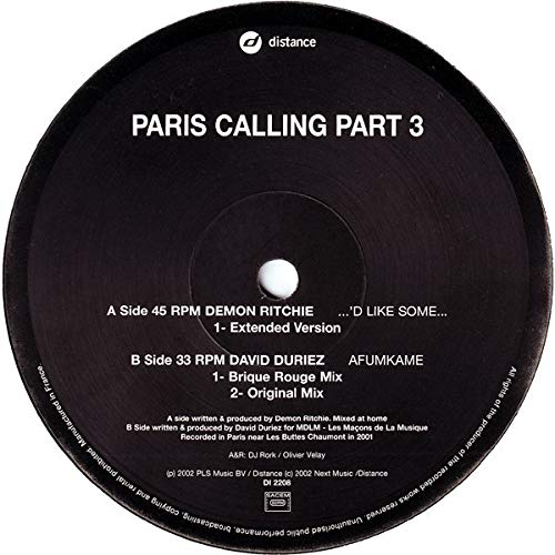 Paris Calling/Part 3 [Vinyl Maxi-Single] von Distance