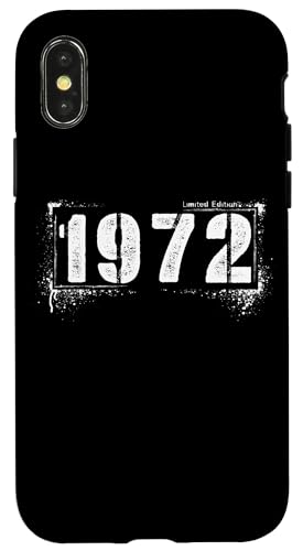 Distressed Retro 1972 Grunge Aged 53 Retro Vintage Edition Hülle für iPhone X/XS Distressed Retro 1972 Grunge Aged 53 Retro Vintage Edition Hülle für iPhone X/XS von Distressed Grunge Birthday Graffiti Vintage Store
