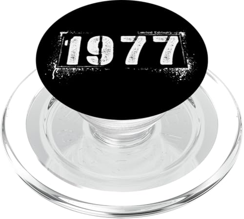 Retro 1977 Grunge Aged 48 Classic Distressed PopSockets PopGrip für MagSafe Retro 1977 Grunge Aged 48 Classic Distressed PopSockets PopGrip für MagSafe von Distressed Grunge Birthday Graffiti Vintage Store