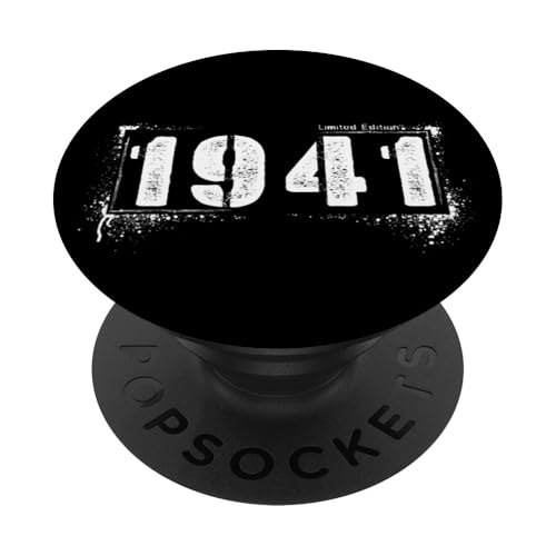 Vintage 1941 Grunge 84 Years Distressed Edition PopSockets Klebender PopGrip von Distressed Grunge Birthday Graffiti Vintage Store