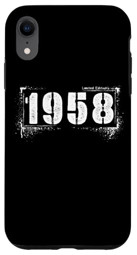 Vintage 1958 Distressed Aged 67 Bold Grunge Hülle für iPhone XR von Distressed Grunge Birthday Graffiti Vintage Store