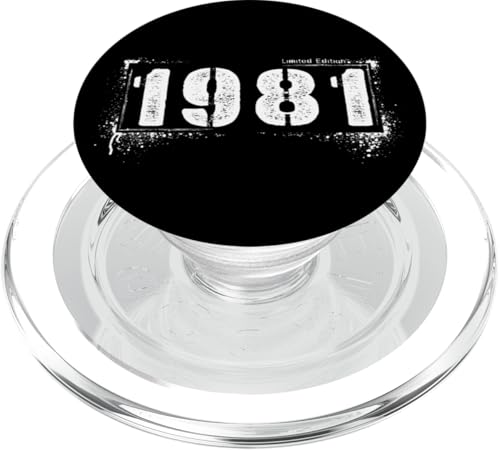 Vintage 1981 Grunge Style Aged 44 Distressed Limited Edition PopSockets PopGrip für MagSafe Vintage 1981 Grunge Style Aged 44 Distressed Limited Edition PopSockets PopGrip für MagSafe von Distressed Grunge Birthday Graffiti Vintage Store