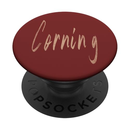 Corning New York Vintage elegantes Design PopSockets Klebender PopGrip von Distressed New York designs