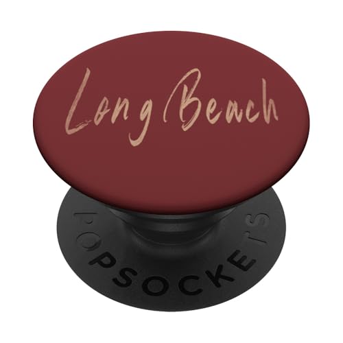 Long Beach New York Vintage elegantes Design PopSockets Klebender PopGrip von Distressed New York designs