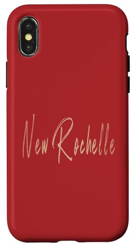 New Rochelle New York Vintage elegantes Design Hülle für iPhone X/XS von Distressed New York designs