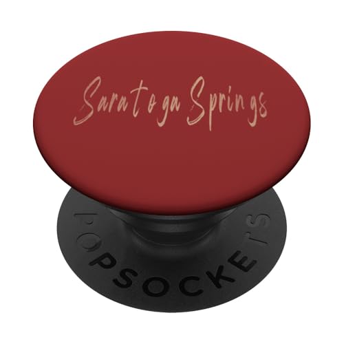 Saratoga Springs New York Vintage elegantes Design PopSockets Klebender PopGrip von Distressed New York designs