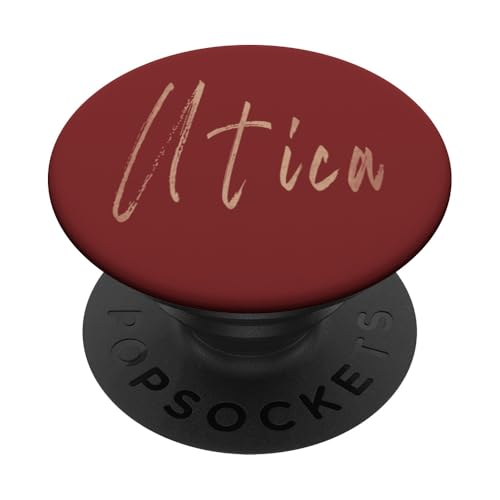Utica New York Vintage elegantes Design PopSockets Klebender PopGrip von Distressed New York designs