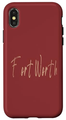 Fort Worth Texas Vintage elegantes Design Hülle für iPhone X/XS Fort Worth Texas Vintage elegantes Design Hülle für iPhone X/XS von Distressed Texas designs