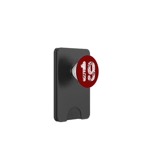 Baseball Softball Mom #19 Nummer 19 Distressed Schnürsenkel Weiß PopSockets PopWallet für MagSafe Baseball Softball Mom #19 Nummer 19 Distressed Schnürsenkel Weiß PopSockets PopWallet für MagSafe von Distressed White Baseball Softball Team Numbers