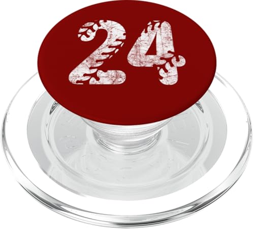 Baseball Softball Mom #24 Nummer 24 Distressed Schnürsenkel Weiß PopSockets PopGrip für MagSafe Baseball Softball Mom #24 Nummer 24 Distressed Schnürsenkel Weiß PopSockets PopGrip für MagSafe von Distressed White Baseball Softball Team Numbers
