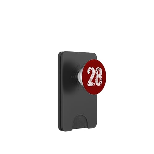 Baseball Softball Mom #28 Nummer 28 Distressed Schnürsenkel Weiß PopSockets PopWallet für MagSafe Baseball Softball Mom #28 Nummer 28 Distressed Schnürsenkel Weiß PopSockets PopWallet für MagSafe von Distressed White Baseball Softball Team Numbers