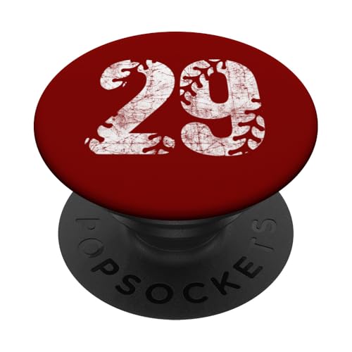 Baseball Softball Mom #29 Nummer 29 Distressed Schnürsenkel Weiß PopSockets Klebender PopGrip Baseball Softball Mom #29 Nummer 29 Distressed Schnürsenkel Weiß PopSockets Klebender PopGrip von Distressed White Baseball Softball Team Numbers