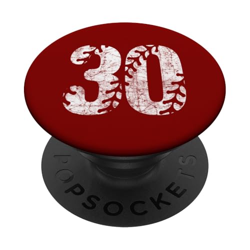 Baseball Softball Mom #30 Nummer 30 Distressed Schnürsenkel Weiß PopSockets Klebender PopGrip Baseball Softball Mom #30 Nummer 30 Distressed Schnürsenkel Weiß PopSockets Klebender PopGrip von Distressed White Baseball Softball Team Numbers