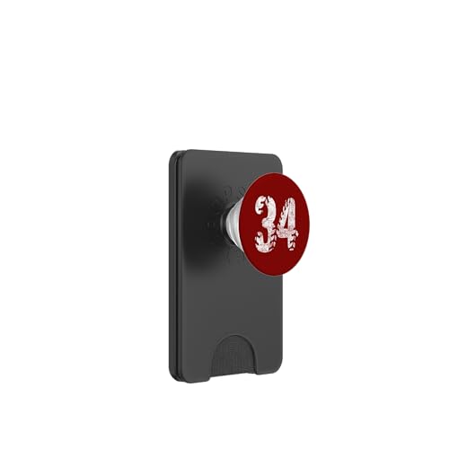 Baseball Softball Mom #34 Nummer 34 Distressed Schnürsenkel Weiß PopSockets PopWallet für MagSafe Baseball Softball Mom #34 Nummer 34 Distressed Schnürsenkel Weiß PopSockets PopWallet für MagSafe von Distressed White Baseball Softball Team Numbers