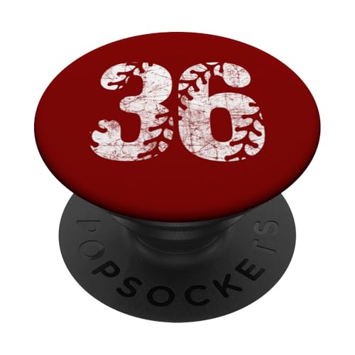 Baseball Softball Mom #36 Nummer 36 Distressed Schnürsenkel Weiß PopSockets Klebender PopGrip Baseball Softball Mom #36 Nummer 36 Distressed Schnürsenkel Weiß PopSockets Klebender PopGrip von Distressed White Baseball Softball Team Numbers
