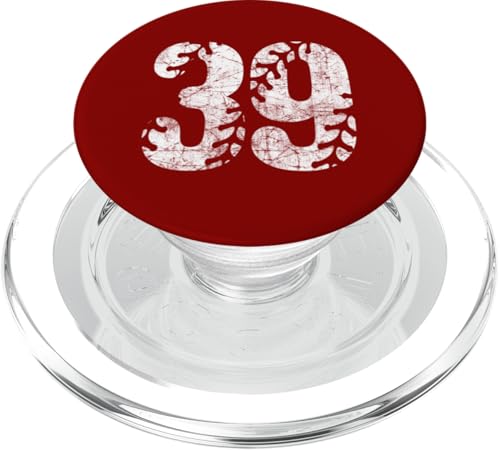 Baseball Softball Mom #39 Nummer 39 Distressed Schnürsenkel Weiß PopSockets PopGrip für MagSafe Baseball Softball Mom #39 Nummer 39 Distressed Schnürsenkel Weiß PopSockets PopGrip für MagSafe von Distressed White Baseball Softball Team Numbers