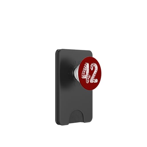 Baseball Softball Mom #42 Nummer 42 Distressed Schnürsenkel Weiß PopSockets PopWallet für MagSafe Baseball Softball Mom #42 Nummer 42 Distressed Schnürsenkel Weiß PopSockets PopWallet für MagSafe von Distressed White Baseball Softball Team Numbers