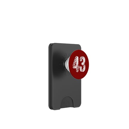 Baseball Softball Mom #43 Nummer 43 Distressed Schnürsenkel Weiß PopSockets PopWallet für MagSafe Baseball Softball Mom #43 Nummer 43 Distressed Schnürsenkel Weiß PopSockets PopWallet für MagSafe von Distressed White Baseball Softball Team Numbers
