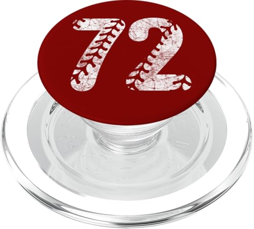 Baseball Softball Mom #72 Nummer 72 Distressed Schnürsenkel Weiß PopSockets PopGrip für MagSafe Baseball Softball Mom #72 Nummer 72 Distressed Schnürsenkel Weiß PopSockets PopGrip für MagSafe von Distressed White Baseball Softball Team Numbers