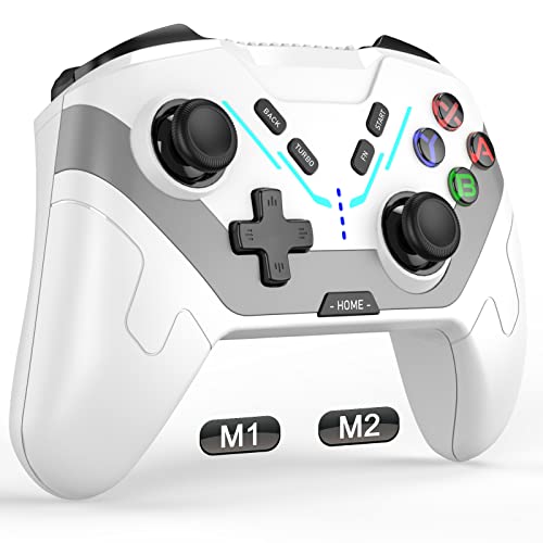 Diswoe Controller für Switch/Switch Lite/Switch OLED, Switch Pro Controller mit Makro Aufwachen Leuchtend Turbo 6 Achsen Gyro Bluetooth Gaming Controller Unterstützung Android/IOS/PC Windows 7810 von Diswoe