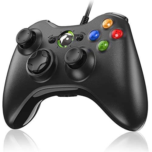 Diswoe Controller für Xbox 360, PC Controller Wired Controller für Xbox 360/Xbox 360 Slim/PC Win7/8/10/XP Xbox 360 Joystick Gamepad mit USB Kabel von Diswoe