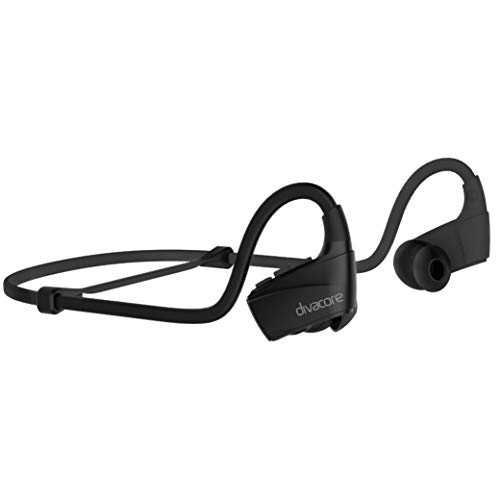 Divacore - Redskull - Kabellose Sportkopfhörer - Indoor/Outdoor - Perfekte Passform - Wasser, Staub-und schweißresistent - Eingebautes Mikrofon - Schwarz von Divacore