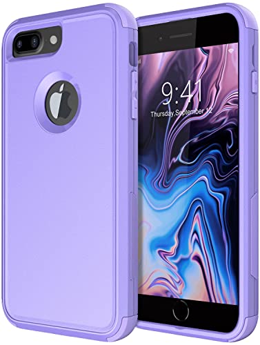 Diverbox Handyhülle für iPhone 8 Plus, iPhone 7 Plus [stoßfest] [sturzsicher] [staubdicht], robuste Schutzhülle für Apple iPhone 8 Plus & 7 Plus (lila) von Diverbox
