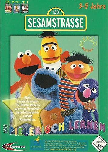 1 2 3 Sesamstraße Spielerisch Lernen, 3-5 Jahre, 3 CD-ROMs Spielen mit Elmo; Such- und Lernabenteuer; Elmo in Grummelland. Für Windows 98, ME, XP von Diverse