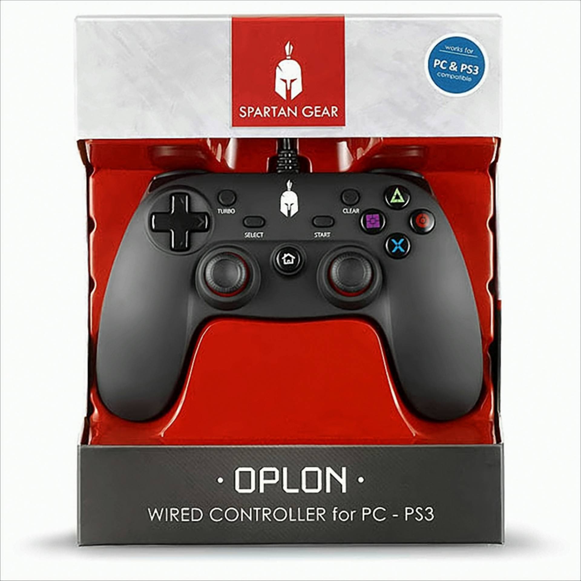 PS3 Controller Spartan Gear Oplon wired black PC compatible von Diverse