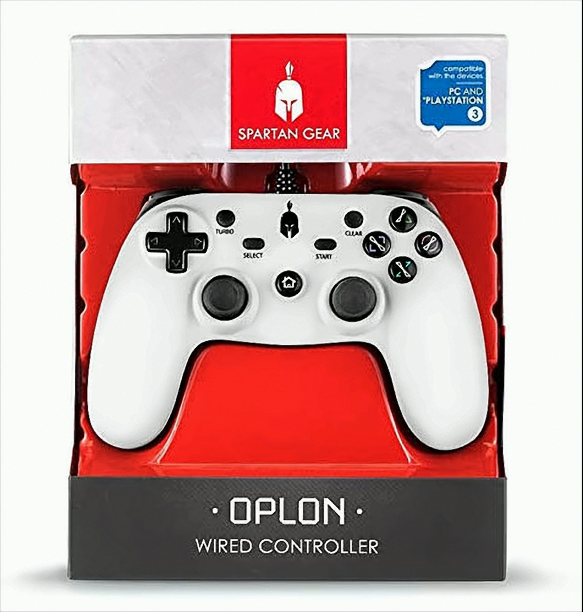PS3 Controller Spartan Gear Oplon wired white PC compatible von Diverse