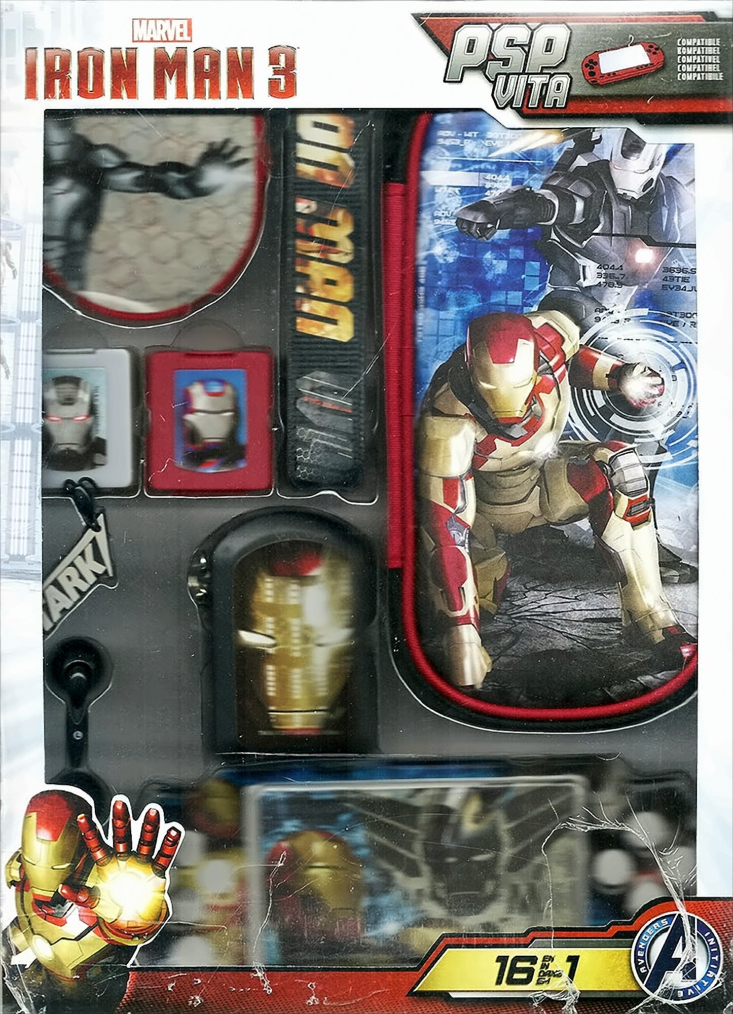 Zubehör Set 16in1 für Sony PSP "Avengers - Iron Man" von Diverse