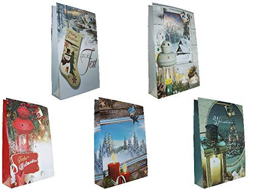 diverse 10 Geschenktüten Weihnachten 44x32x10 Weihnachtstüten Geschenktasche 22-2019 Weihnachtstaschen Tüten von Diverse