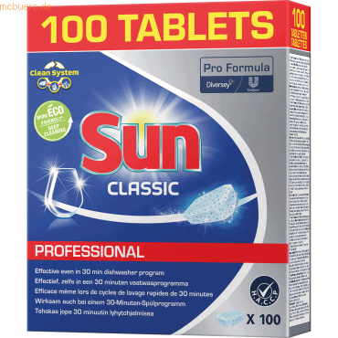 Diversey SUN Spülmaschinentabs Classic 8710447466919 100 Stück Diversey SUN Spülmaschinentabs Classic 8710447466919 100 Stück von Diversey
