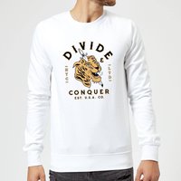 Tiger Tattoo Sweatshirt - White - L von Divide & Conquer