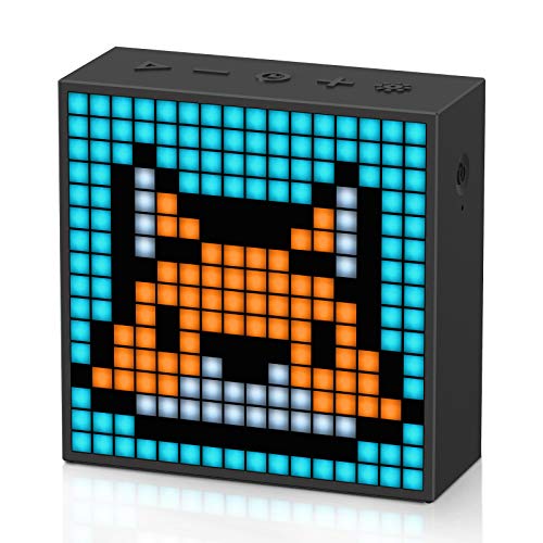 Divoom Timebox-Evo Pixel Art Tragbarer Bluetooth Lautsprecher mit Programmierbares 256 LED Panel, 3.9 x 1.5 x 3.9 Zoll (Schwarz) von Divoom